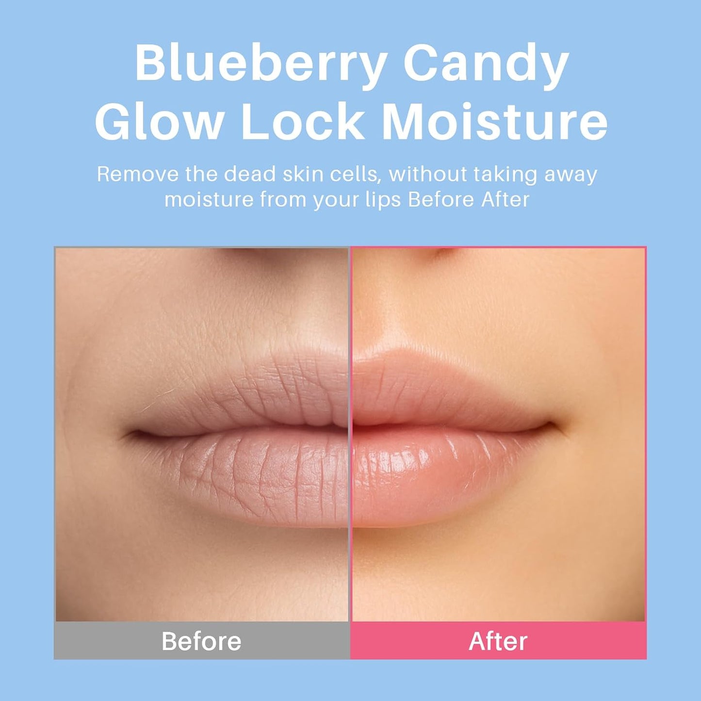 Lip Sleeping Mask Blueberry Candy Glow Balm - Long-Lasting Lip Treatment Overnight, Lip Care Hydration, Repair for Dry Cracked Lips, Soft and Nourished Sweet Lips Daily - 0.42 Fl Oz
