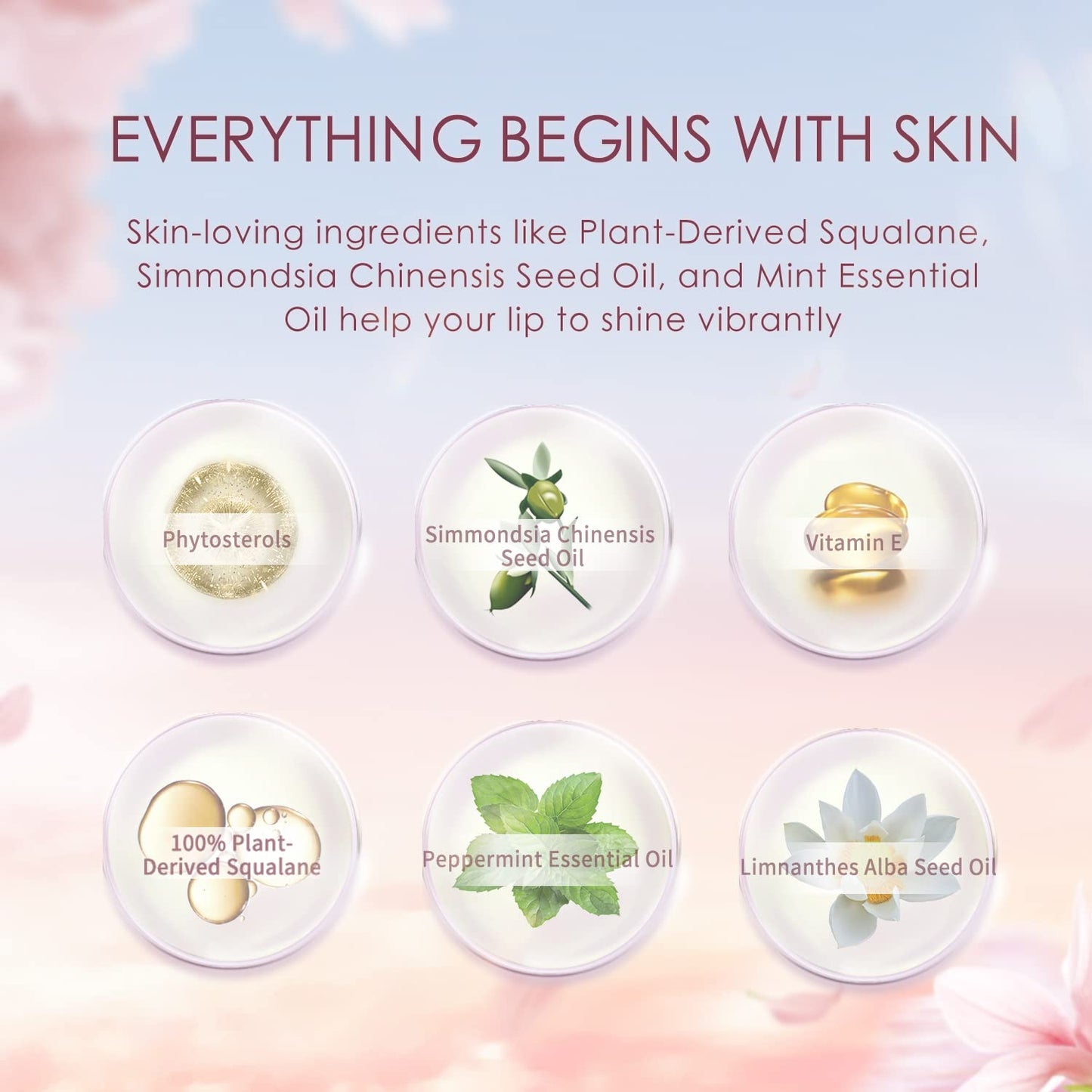 CATKIN Lip Balm Tinted Color Changing Lipstick Ultra Hydrating Lip Moistrurizer Lip Care with Vitamin E Nourishing For Cracked & Dry Lips 0.12 oz C04 Rainbow