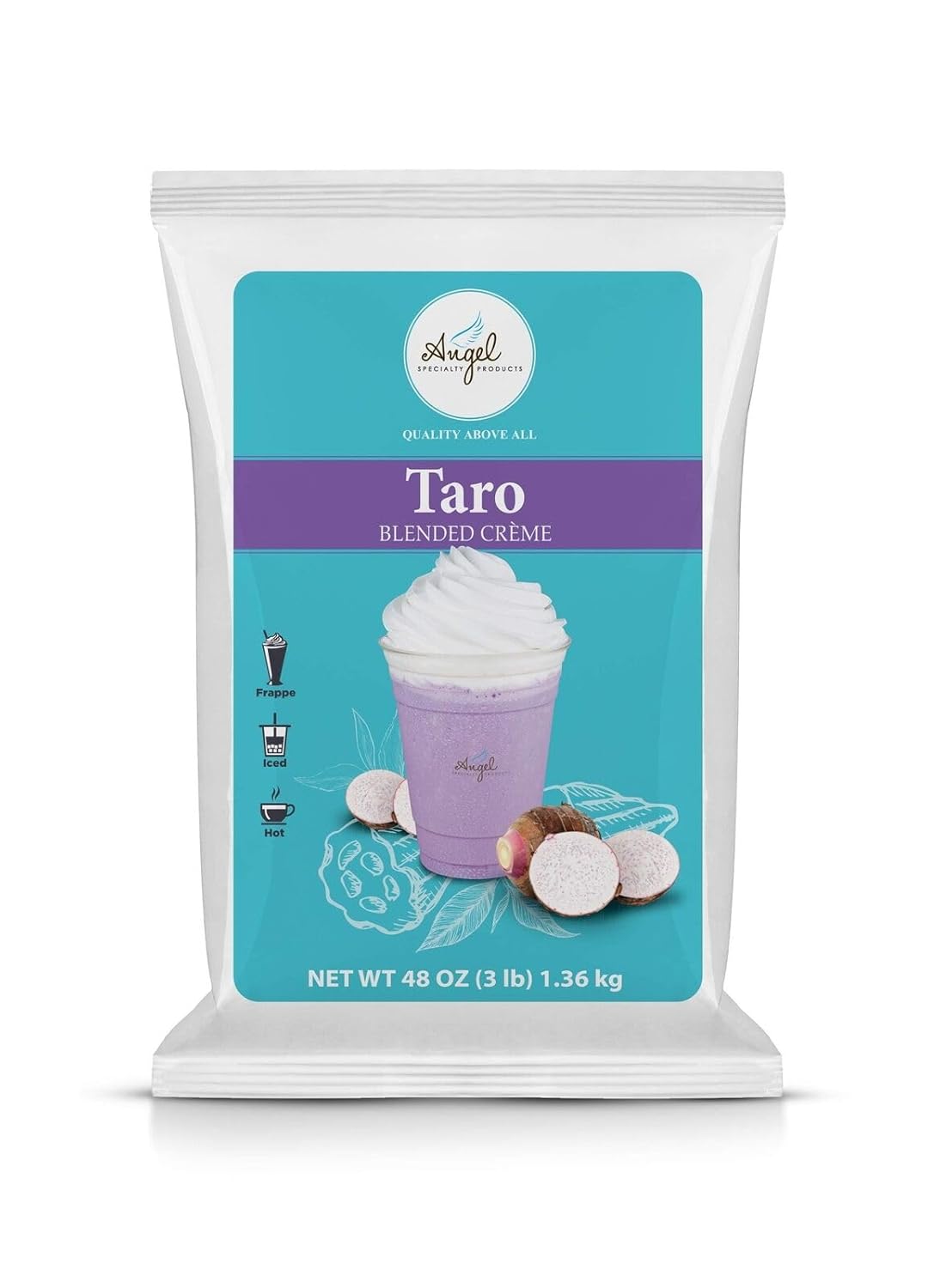 Taro Blended Crème Mix by Angel Specialty Products [3 LB]