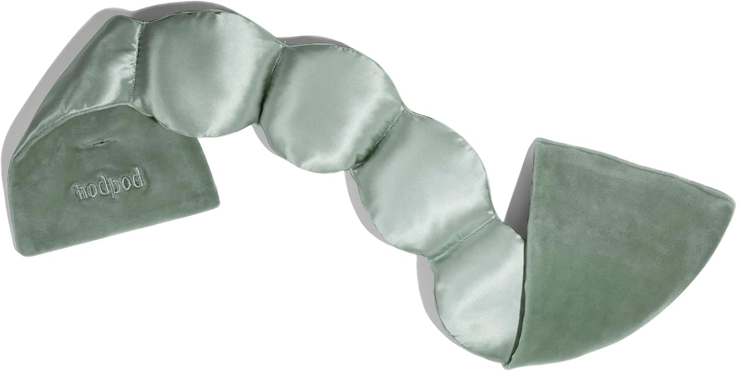 Nodpod Gentle Pressure Silk Sleep Mask | Patented Light Blocking Design for Sleeping, Travel & Relaxation | Bead Filled, Machine Washable (Willow)