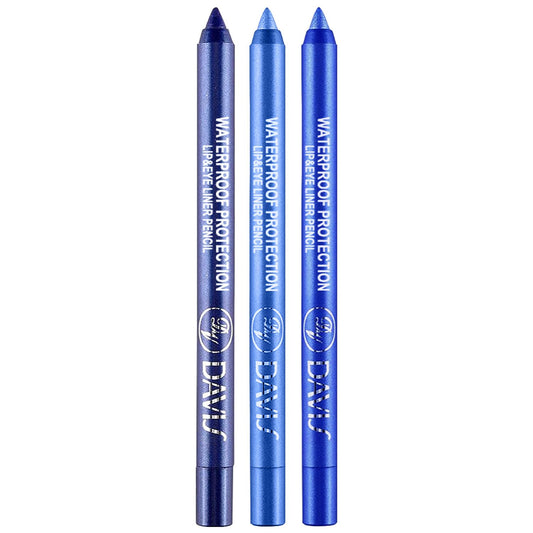 3 Colorful Eyeliner Pen Set, Eye Shadow Pencil, Pearl Eyeliner Kit Metallic Glitter Colored Eye liner for Women Eye&Lip Liner Professional Waterproof Eye Makeup (3PCS D)