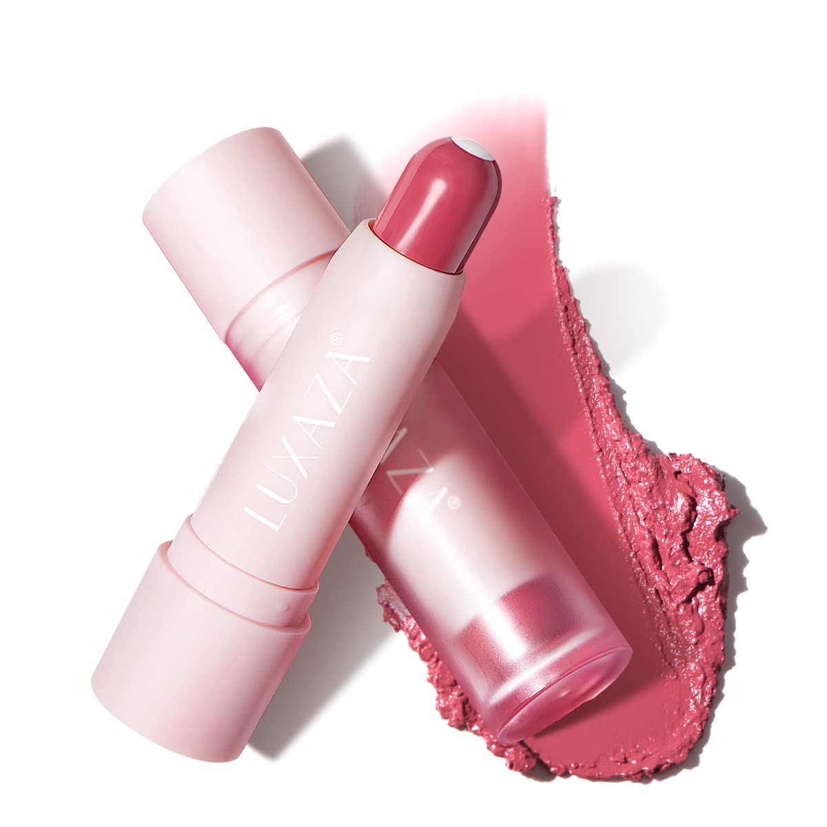 Tinted Lip Balm Chapstick with Color, Natural Semi - Gloss Finish, Hydrating/Coloring 2 in 1 Moisturizer Lip Stick for Girls & Women #04 Hot-Pink