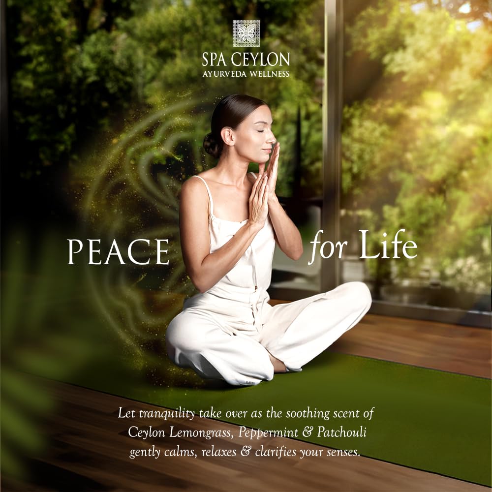 SPA CEYLON Peace Hand and Body Lotion | Calming Herbal Moisturizer with Coconut, Almond & Lemongrass | Gentle & Soothing for All Skin Types