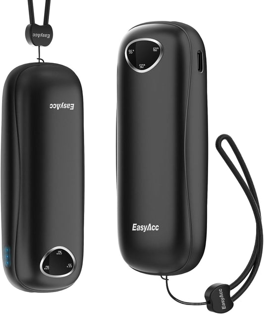 EasyAcc® Pocket Size Hand Warmers Rechargeable, Golf Hunting Hand Warmers, Real 16 Hrs Warmth, Heat Up to 131℉, UL Certified, Gloves Fitting, Golf Raynauds Skiing Essentials, Gifts Women Men