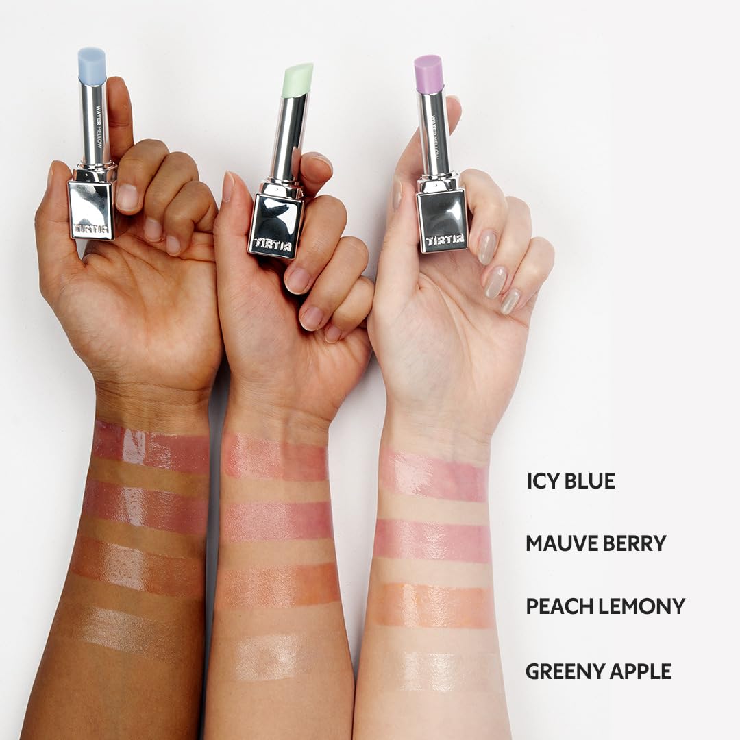 TIRTIR Water Mellow Lip Balm, 03 Peach Lemony, 0.11 Fl Oz – pH Color Changing Organic Korean Lip Care, Lightweight Deep Hydration Lip Moisturizer for Women Men, Paraben Free