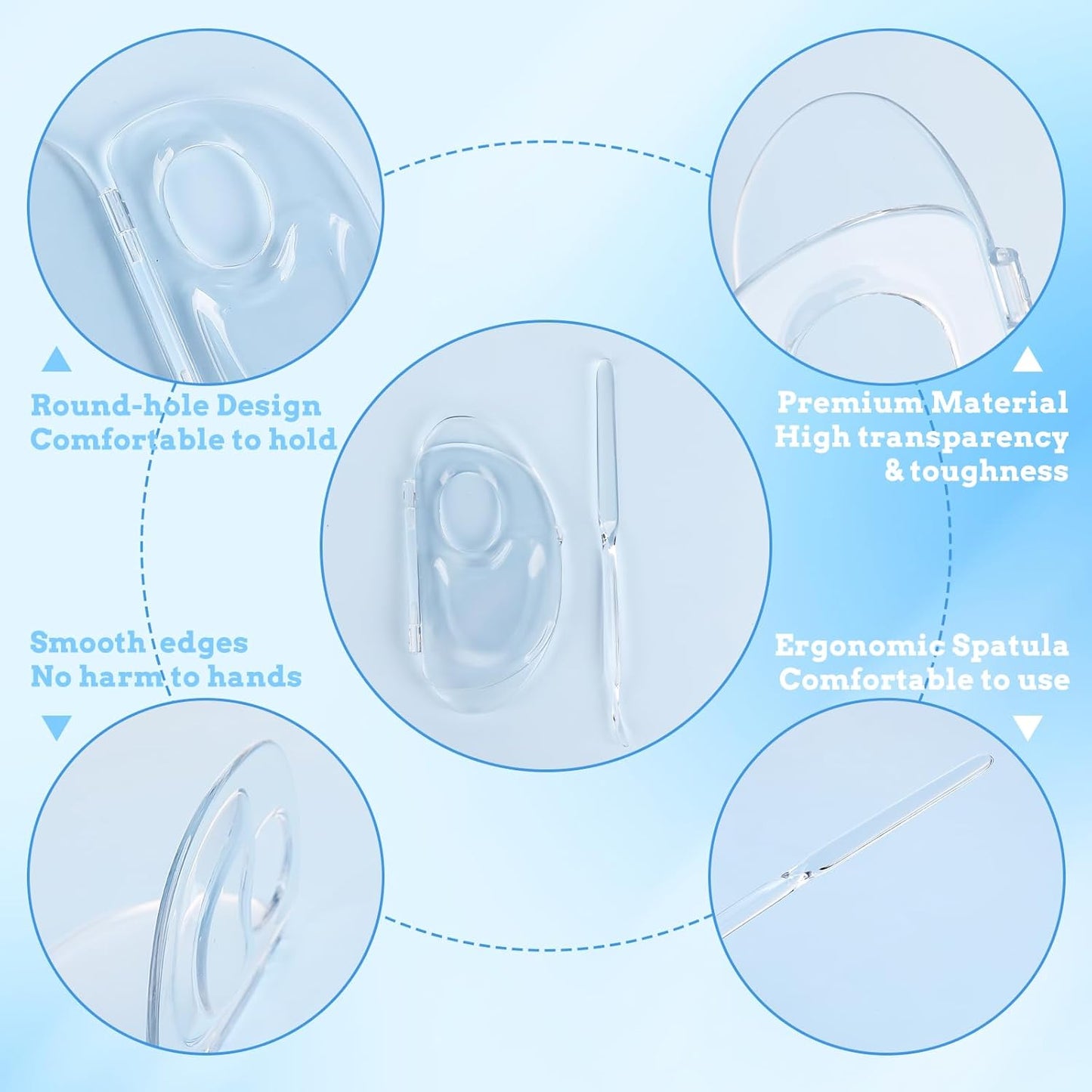 Makeup Mixing Palette, Handheld Foundation Mixing Palette with Foundation Spatula, 180 Degree Expansion Makeup Palette Tray for Makeup Artist and Beginner, Lipstick Eyeshadow Foundation Color Test