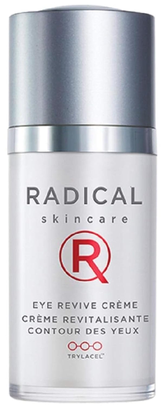Radical Skincare Eye Revive Creme - 4 in1 Anti-Aging Solution Combats Wrinkles, Dark Circles, Puffiness, & Fine Lines - For All Skin Types Including Sensitive Skin - Paraben & Cruelty Free (0.5 Fl Oz)