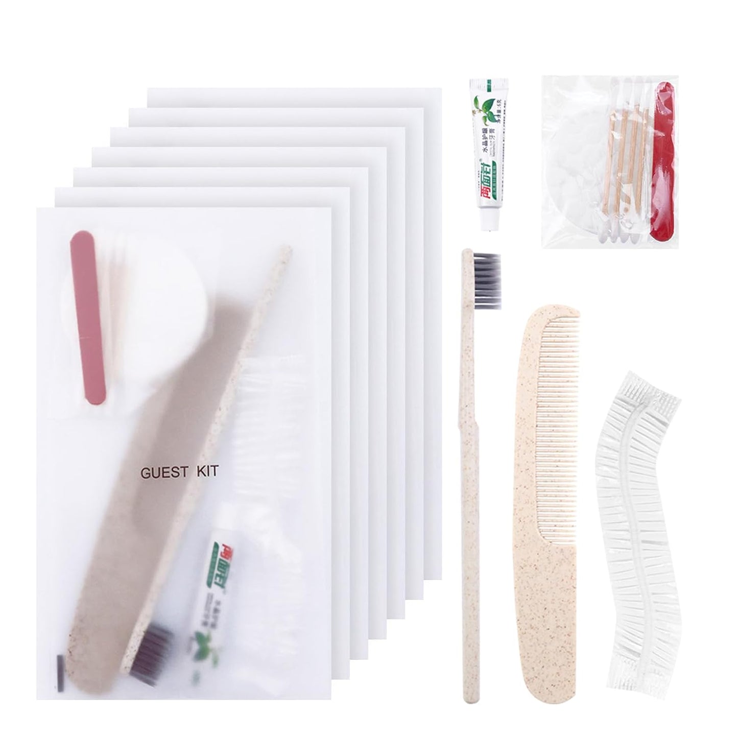 Hygiene Kit, Hygiene Kit Bulk, Travel Hygiene Kit with Toothbrush, Toothpaste, Care Package, Comb, Shower Cap, Individually Packed, Suitable for Hotel, Home, Camping, Travel (20-Pack)