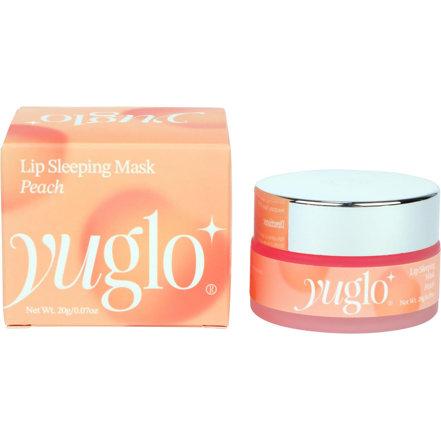YUGLO Lip Sleeping Mask | Peach Flavor | Hydrating & Soothing Lip Treatment for  Dry, Chapped Lips | Plumps & Moisturizes | Overnight Lip Repair