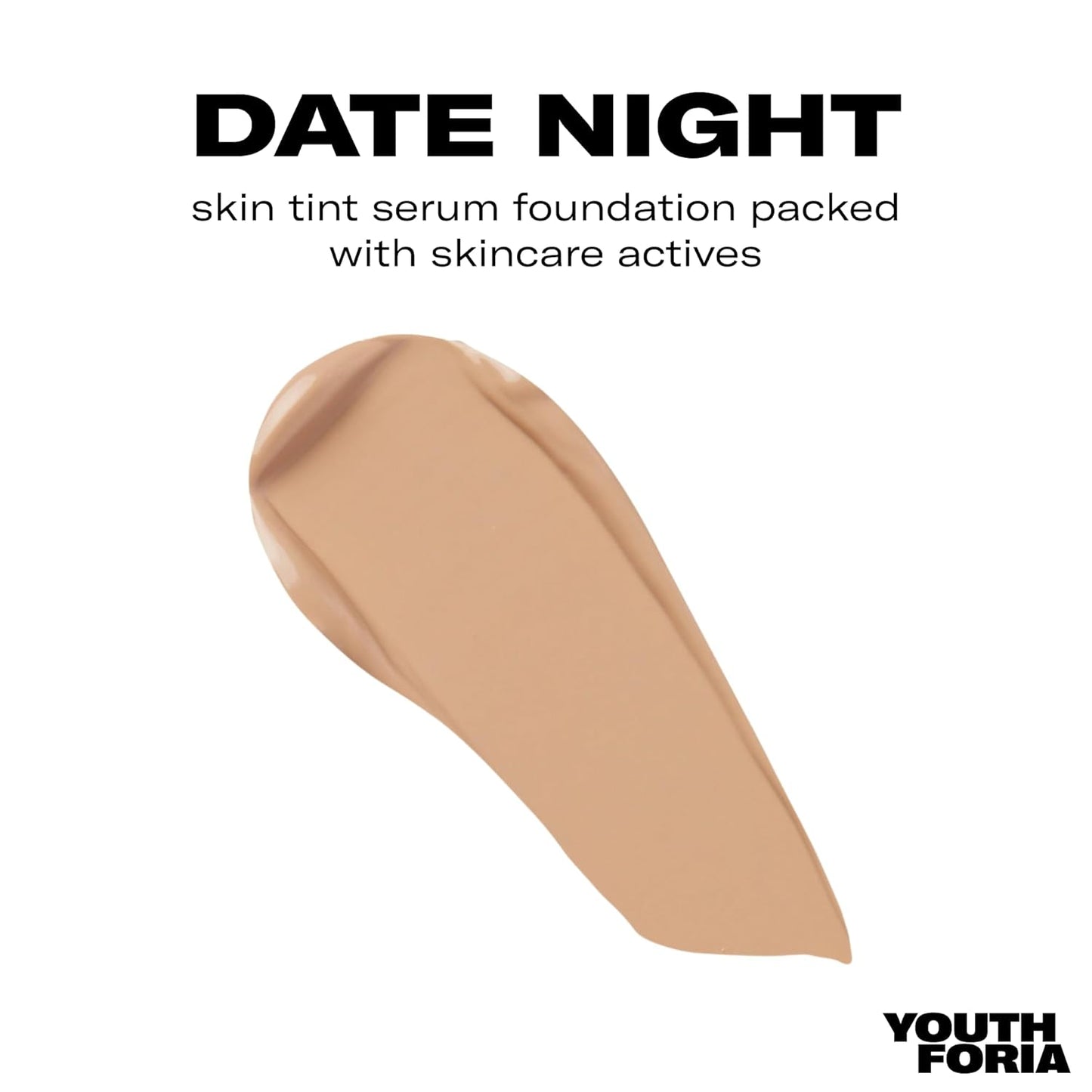 Youthforia Date Night Skin Tint Serum Foundation, Light-Medium Coverage, Hydrating Formula, Vegan & Cruelty-Free, 320 Light Medium to Medium - Neutral with Cool Undertones