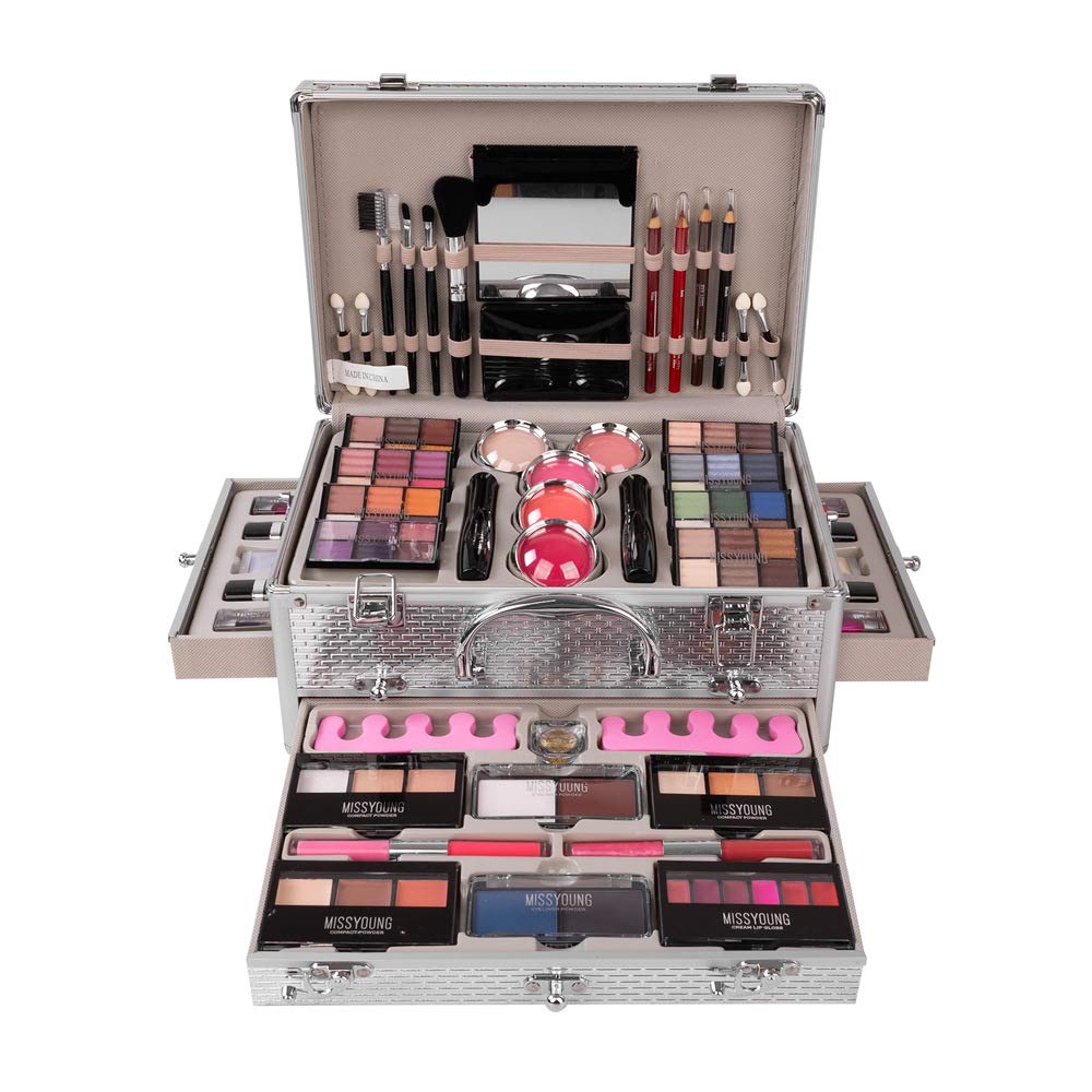 All In One Makeup Kit Multi-Purpose Combination Makeup Surprise Gift Set Beauty Full Makeup Essential Starter Kit, Compact and Lightweight Design for Girls Women and Make Up Beginners