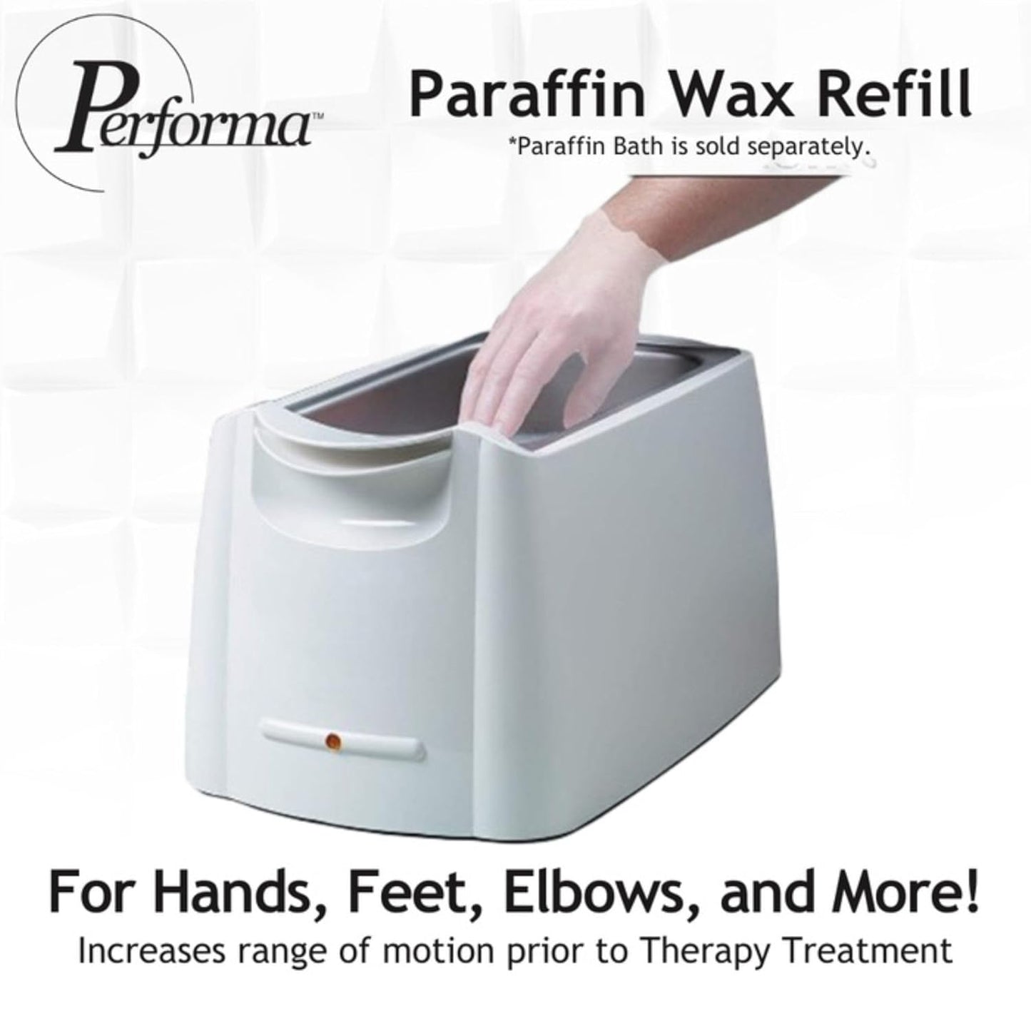 Performa Paraffin Wax Refill, 1 Pound Unscented Blocks, Case of 6, Paraffin Bath Wax, Medical Grade Paraffin Wax for Paraffin Bath, Wax Refill for Wax Bath, Good for Hands & Feet