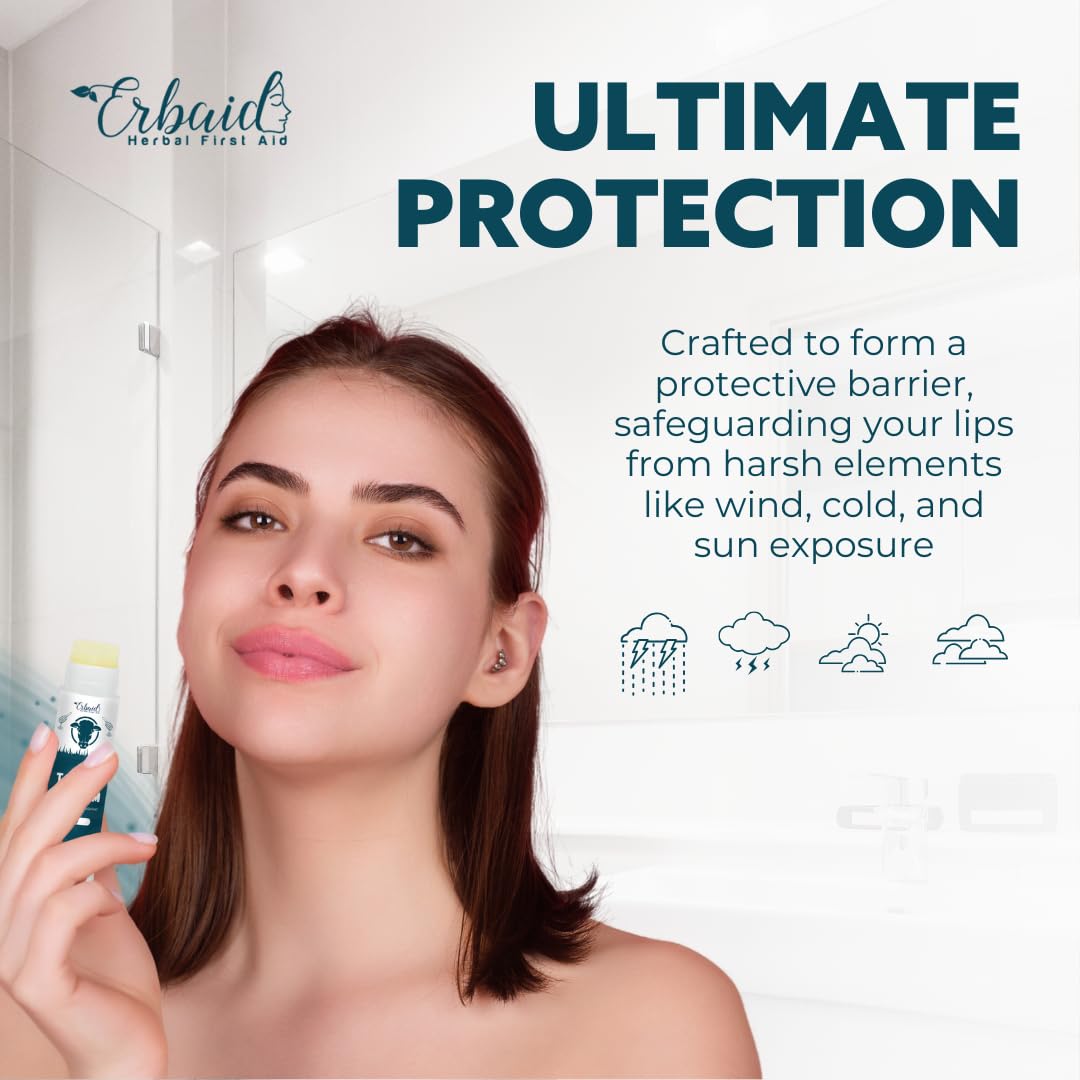 Beef Tallow Lip Balm – Natural Tallow Beeswax Chapstick – Hydrating Moisturizer Grass Fed Bison Tallow Balm Lip Care – Soothes Chapped, Dry Lips, Sensitive Skin – Long Lasting & Vitamin Rich USA-Made