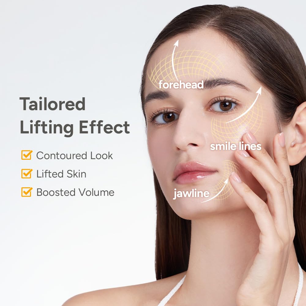 SUNGBOON EDITOR Deep Collagen Retinol Tension Boost Up Mask | Retinol, Volufiline, Lifted Skin, Skin Firmness, Boosted Volume for Sagging skin, Double Chin Reducer, V Line Lifting Mask, 25g x 4ea