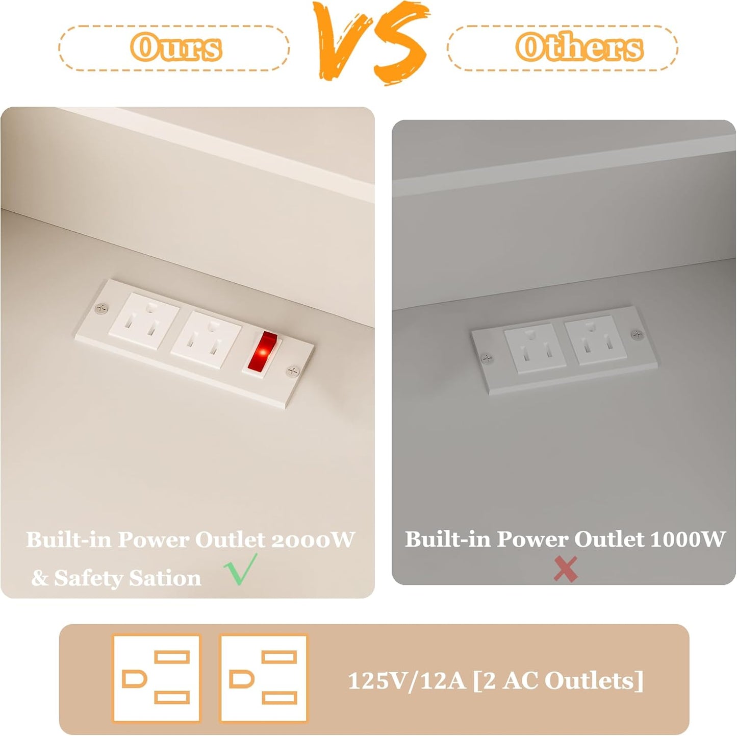 Vanity Desk with Mirror and LED Lights, 43" Makeup Vanity with Glass Top & Wireless Charging, Vanity with RGB Drawers, 3 Colors Light, Power Outlet Safety Switch for Bedroom, White