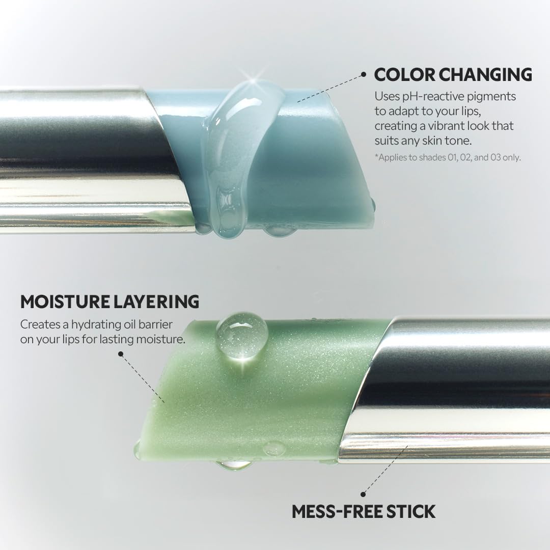 TIRTIR Water Mellow Lip Balm, 02 Mauve Berry, 0.11 Fl Oz – pH Color Changing Organic Korean Lip Care, Lightweight Deep Hydration Lip Moisturizer for Women Men, Paraben Free