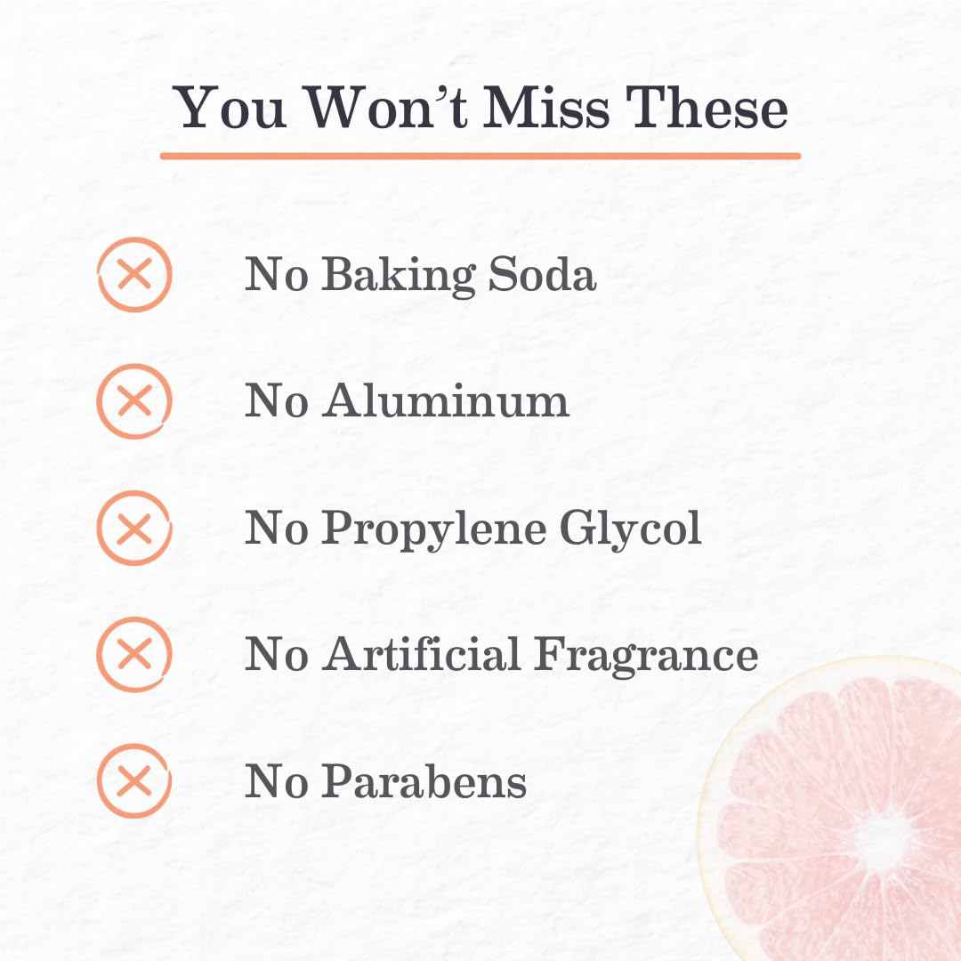 Earth Mama Bright Citrus Deodorant | Safe for Sensitive Skin, Pregnancy and Breastfeeding, Contains Organic Grapefruit and Calendula, No Baking Soda or Aluminum, 2.65-Ounce