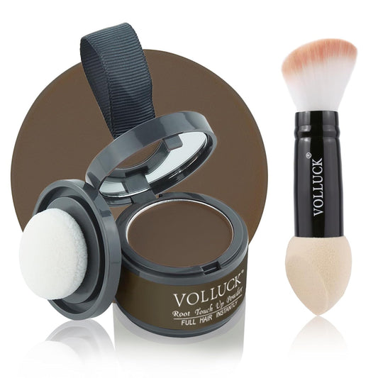 Root Touch Up Hair Powder, Instantly Gray Hair Root Cover Up Hairline Powder, Hair Concealer For Women and Men (A-Medium Brown, 2PC)