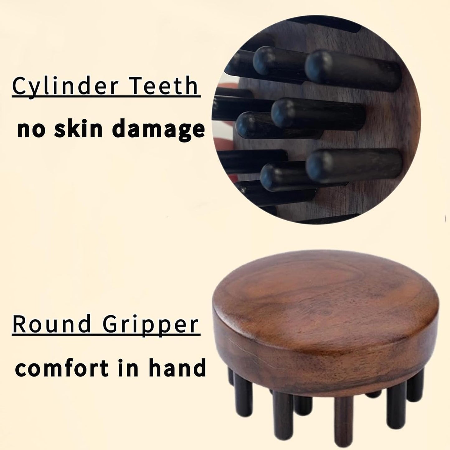 Wood Comb for Hair Growth | Wooden Scalp Massager Tool| Hair Massager | Scalp Massager Hair Growth | Head Massage Scalp Stress Relax wood (circular-18teeth)