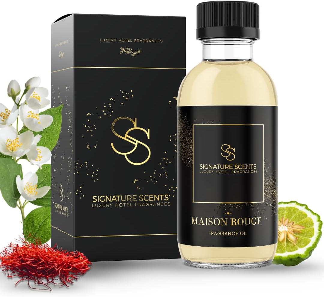 Luxury Hotel Diffuser Oil for Hotels and Homes - Aromatherapy Oils for use with an Essential Oil Diffuser at Home - Fragrance-Scent Diffuser Oil Blend (Maison Rouge) 4.05fl oz (120ml)