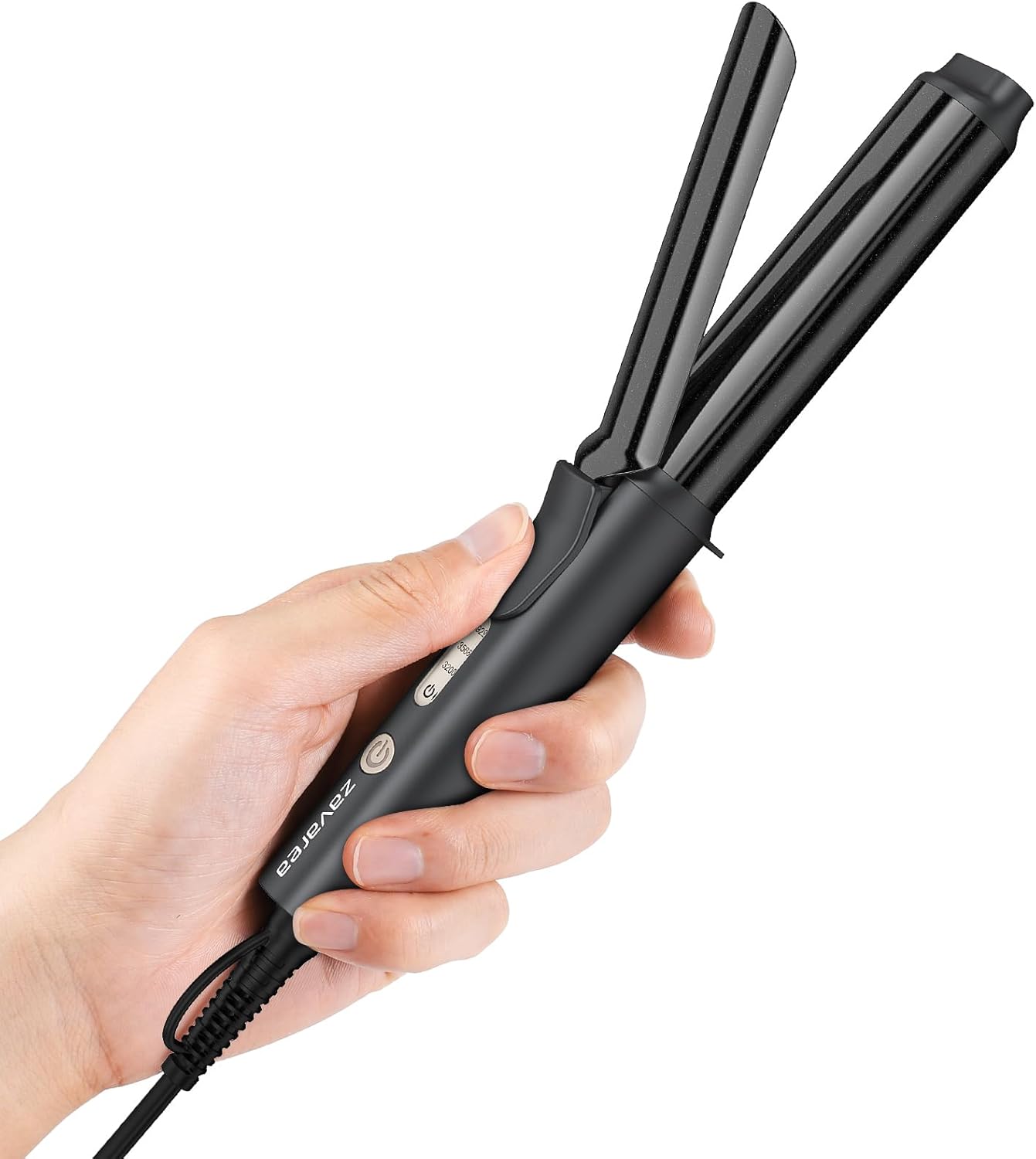 Zavarea Travel Curling Iron, 1 Inch Mini Curling Iron for Short Hair, Ceramic Barrel with 3 Adjustable Temp, Dual Voltage for Travel, Auto Shut-Off, Includes Storage Bag