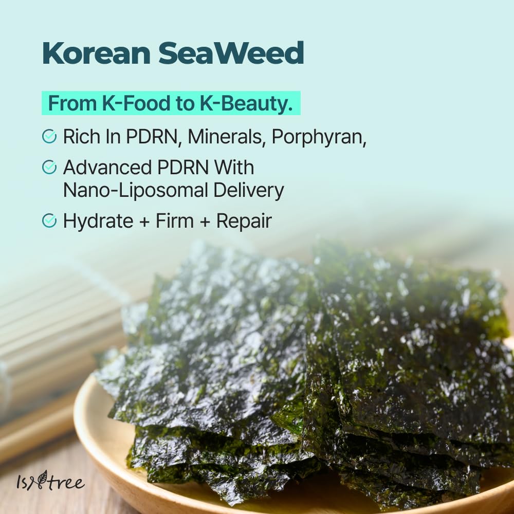 ISNTREE Gim PDRN Hydro Bouncy Ampoule 50ml, 1.69 fl oz | Korean SEAWEED Skincare Facial Serum | Water Jelly Texture | Hydrating & Firming | Multi-Hyaluronic Acid + Collagen Boost | Pore-Refining Glow