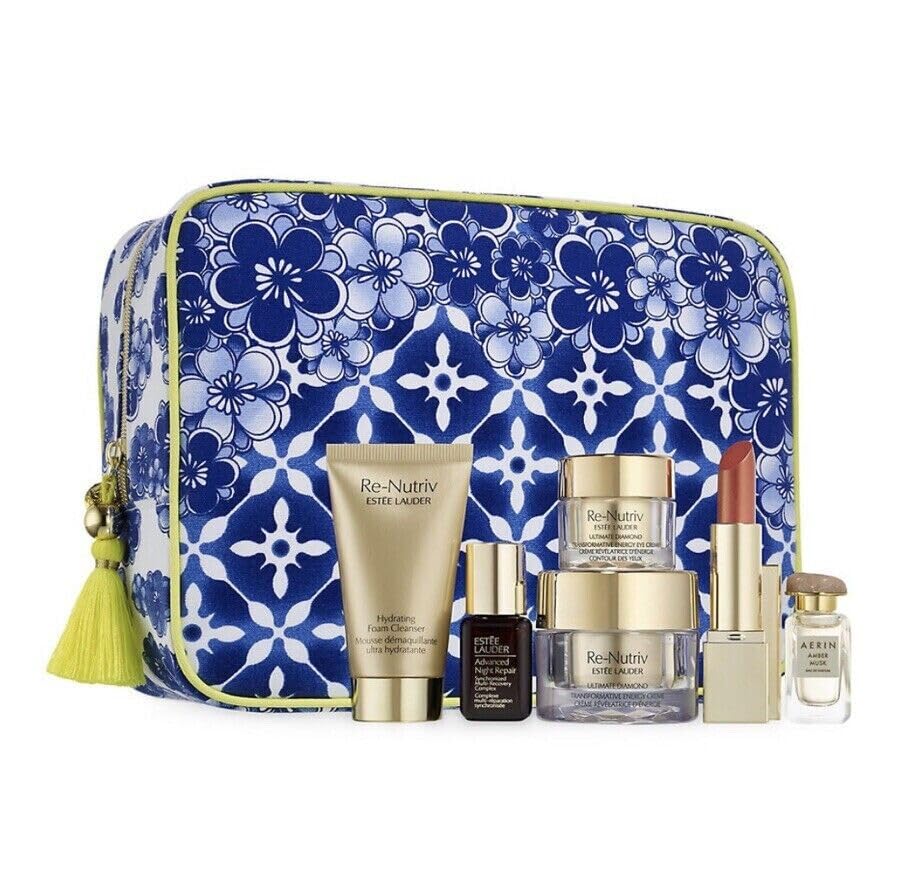 Estee Lauder Re-Nutriv Ultimate Diamond 7 Pcs Gift Set, Blue