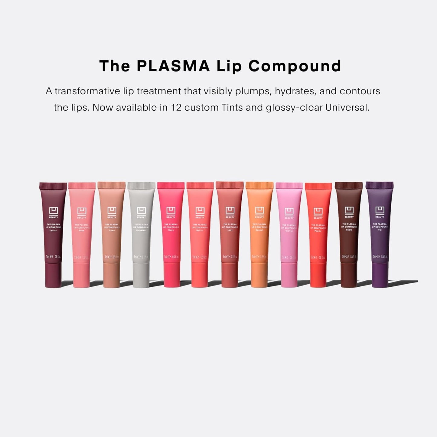 U Beauty The PLASMA Tinted Lip Compound Anti-Wrinkle & Anti-Aging Treatment - Shimmery Plumping Lip Gloss with Hyaluronic Acid, Shea Butter, Salicylic Acid & Peptides to Deeply Hydrate,Bellini - 15 mL