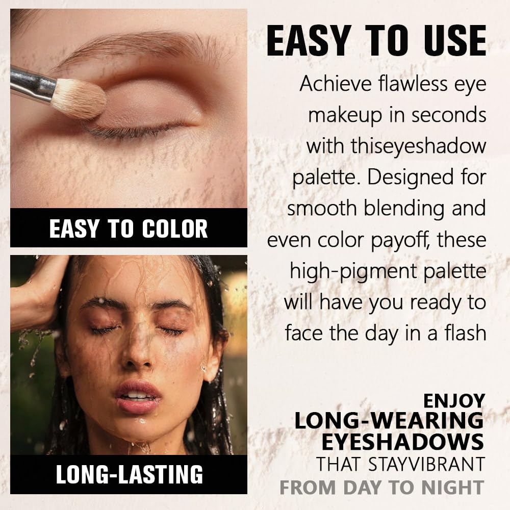 Single Matte Eye Shadow Palette Makeup, Smoky Gray Matte Eyeshadow for Women, Monochrome Eye Shadow Makeup, Pigmented Waterproof Sombras Para Ojos, Vegan, Talc, Paraben & Cruelty Free, 28