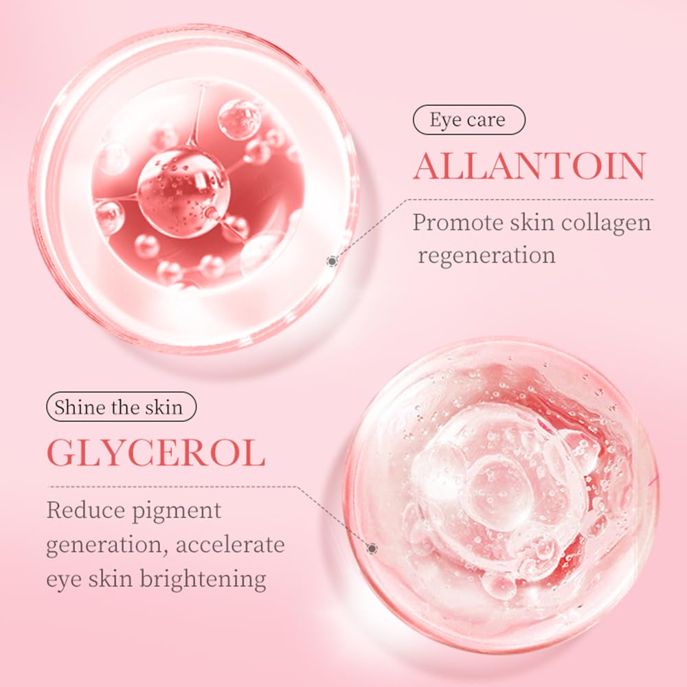 Under Eye Patches - 30 Pairs Rose Hyaluronic Acid Eye Mask for Puffy Eyes & Dark Circles Treatments, Reduce Under Eye Bags and Smooth Wrinkles (Rose)