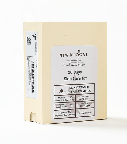 40 Days Complete Acne Skin Care Kit.Mugwort Essential Oil Soap -1Pcs,120g-For Moisturize,Balance Skin.-Acne Recovery Ointment for Facial Acne&Pores-2Pcs,16g.