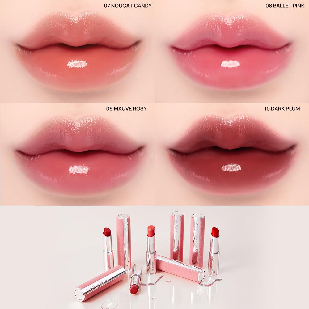 YNM Candy Gloss Balm 3g (08 BALLET PINK, 3g)(+9 colors) K-beauty, Tinted, Color Lipstick Balm, Glossy, Moisture, korean, Jello lips, Non-Sticky and Long-lasting