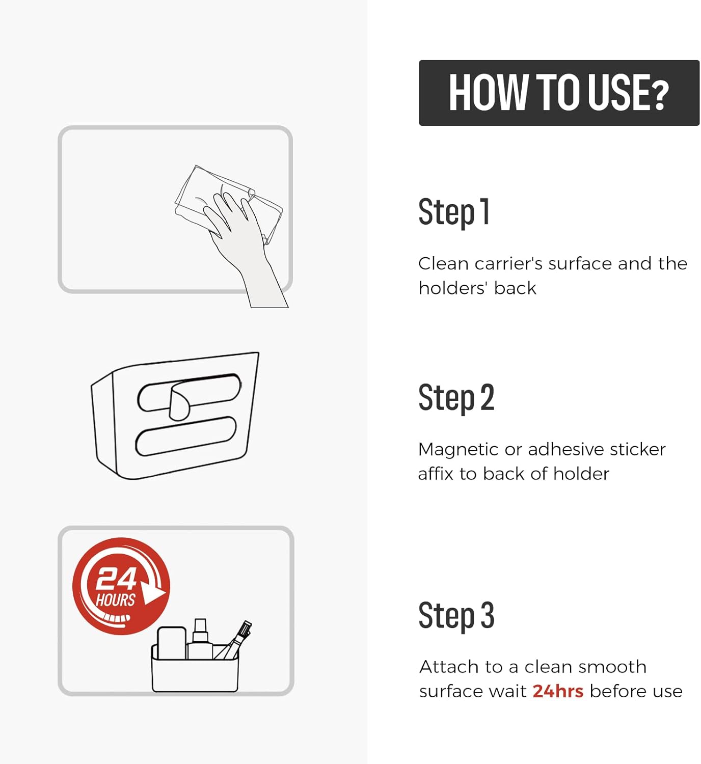 loukin Magnetic Marker Holder, Dry Erase Marker Holder, Remote Control Holder, Magnetic Storage Organizer for Whiteboard or Refrigerators (Blue)