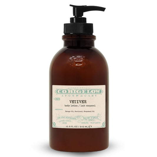 C.O. Bigelow Iconic Collection Vetiver Body Lotion, Scented Body Cream with Grapeseed Oil and Shea Butter, 10.5 fl oz