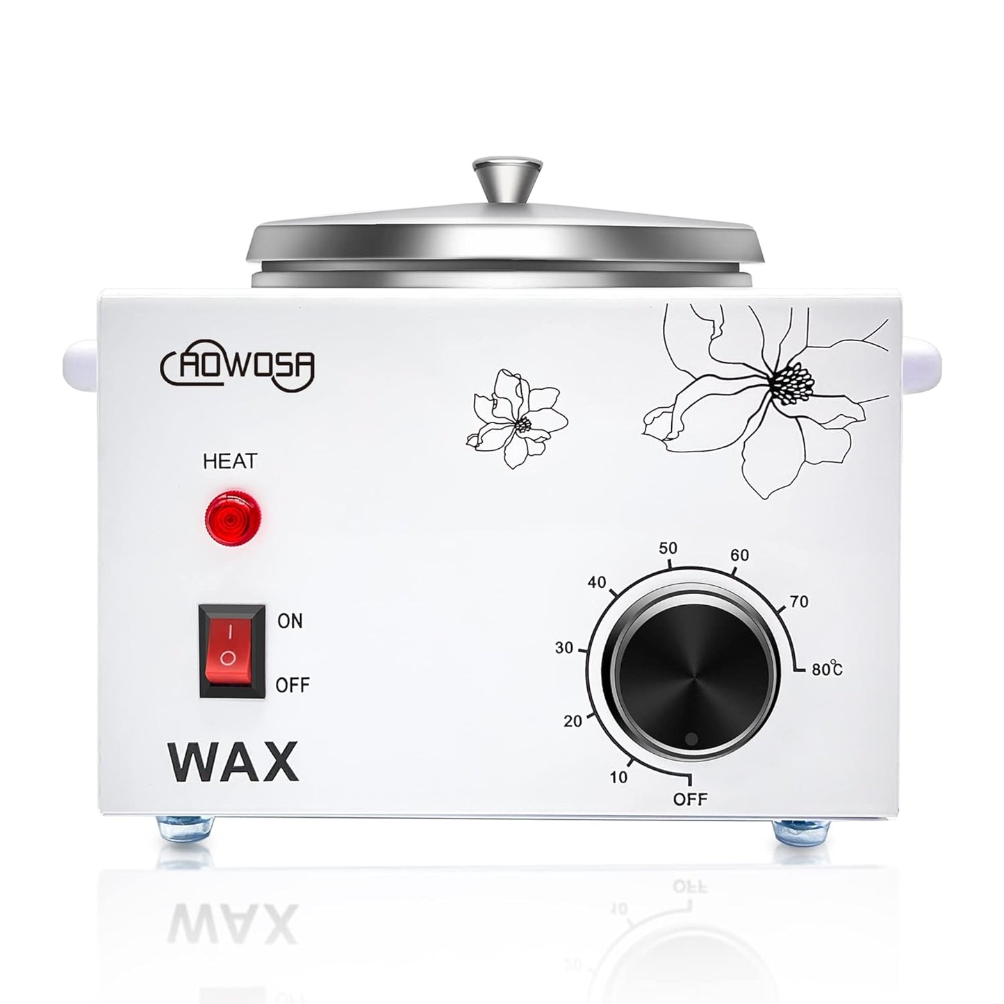 Single Wax Warmer Professional Electric Wax Heater Machine for Hair Removal, Large Waxing Pot Paraffin Facial Skin Body SPA Salon Equipment with Adjustable Temperature Set