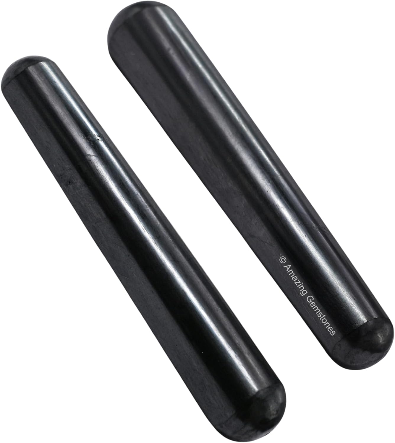 Amazing Gemstone Shungite Crystal Wand Massage Stick - Pelvic Wand Gua Sha for Adults - Crystals and Healing Stones Massage Wands for Adults Gifts (Smooth)