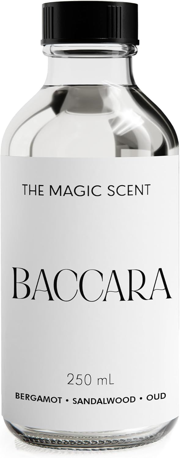 Baccara Diffuser Oil - Hotel & Home Luxury Scents Inspired by Baccarat Rouge - Diffuser Oil Scents for Home Designed for Use in All Diffusers - 8.5 fl oz, 250 mL