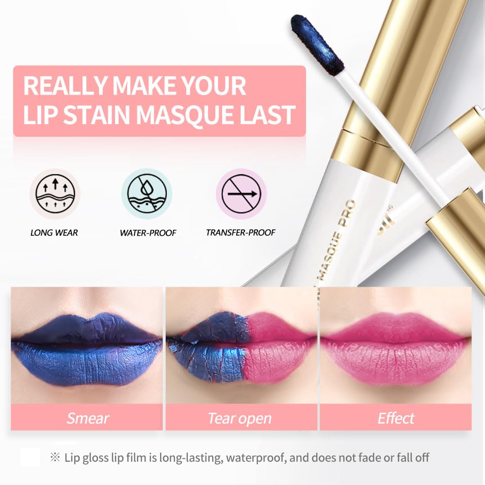 Lip Stain Peel Off – Long Lasting Waterproof Lip Tint, Smudge Proof Transfer Resistant Lip Stains Tattoo,High Pigment Matte Lip Color, Kiss Proof Peel Off Lip Stain Masque,All-Day Stay Lip Makeup 03#