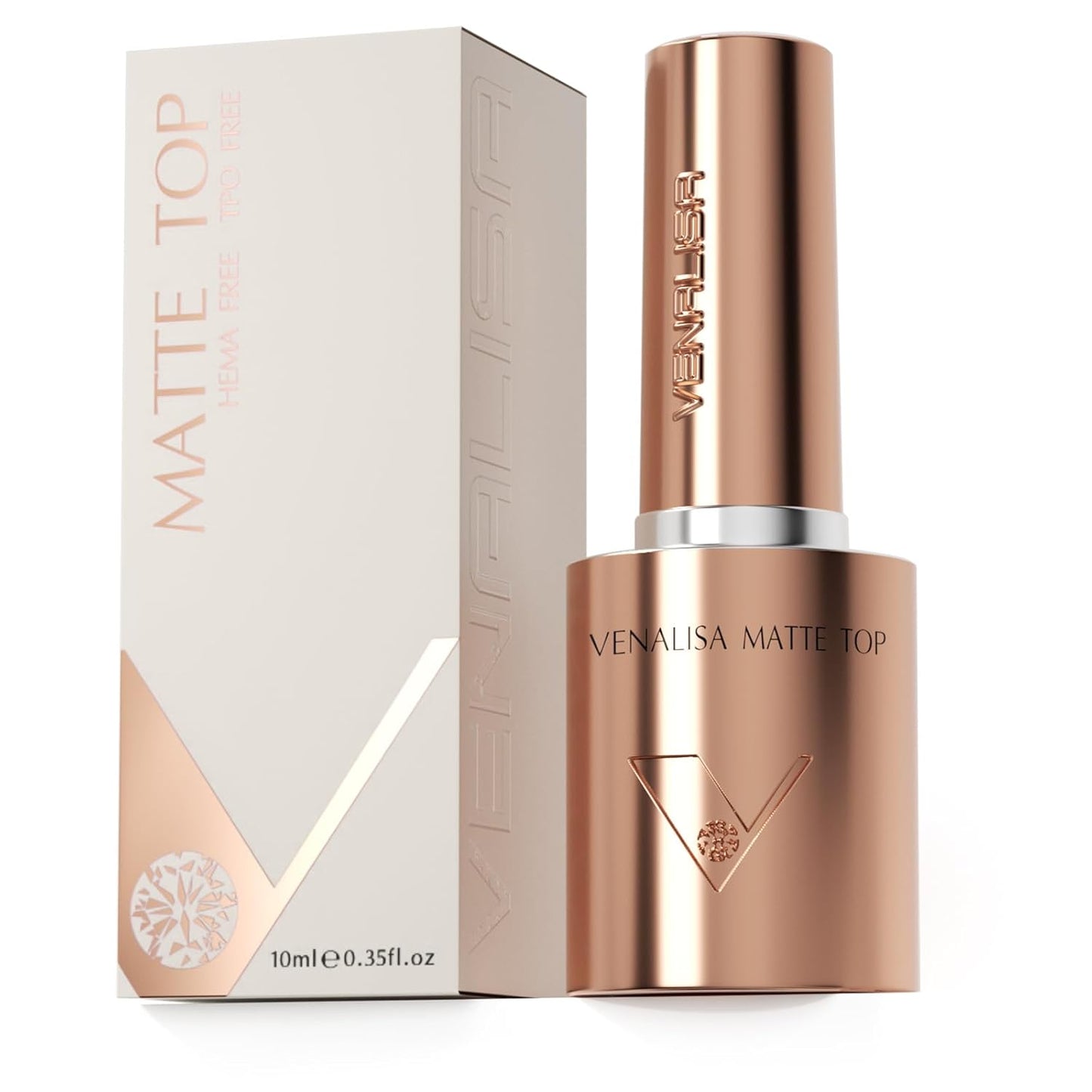 VENALISA Matte Gel Top Coat- No Wipe Long Lasting Matte Top Coat Clear Gel Nail Polish, Soak Off Nail Art Home and Professional Manicure