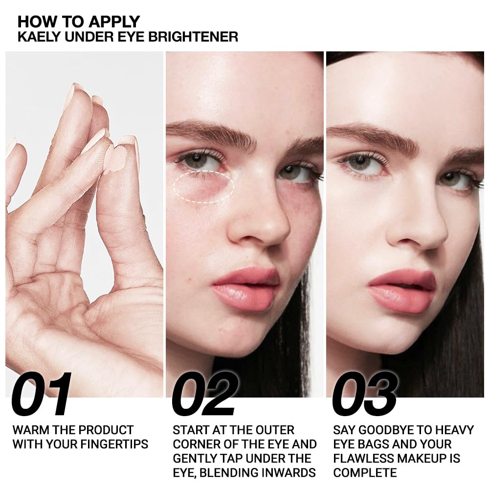 evpct 2Pcs under Eye Brightener, Nourishing Luminous under Eye Concealer Color Corrector for Dark Circles, Waterproof Naturactor Concealer Pot make up for face Eye Ring corrector de ojeras, 03# & 04#