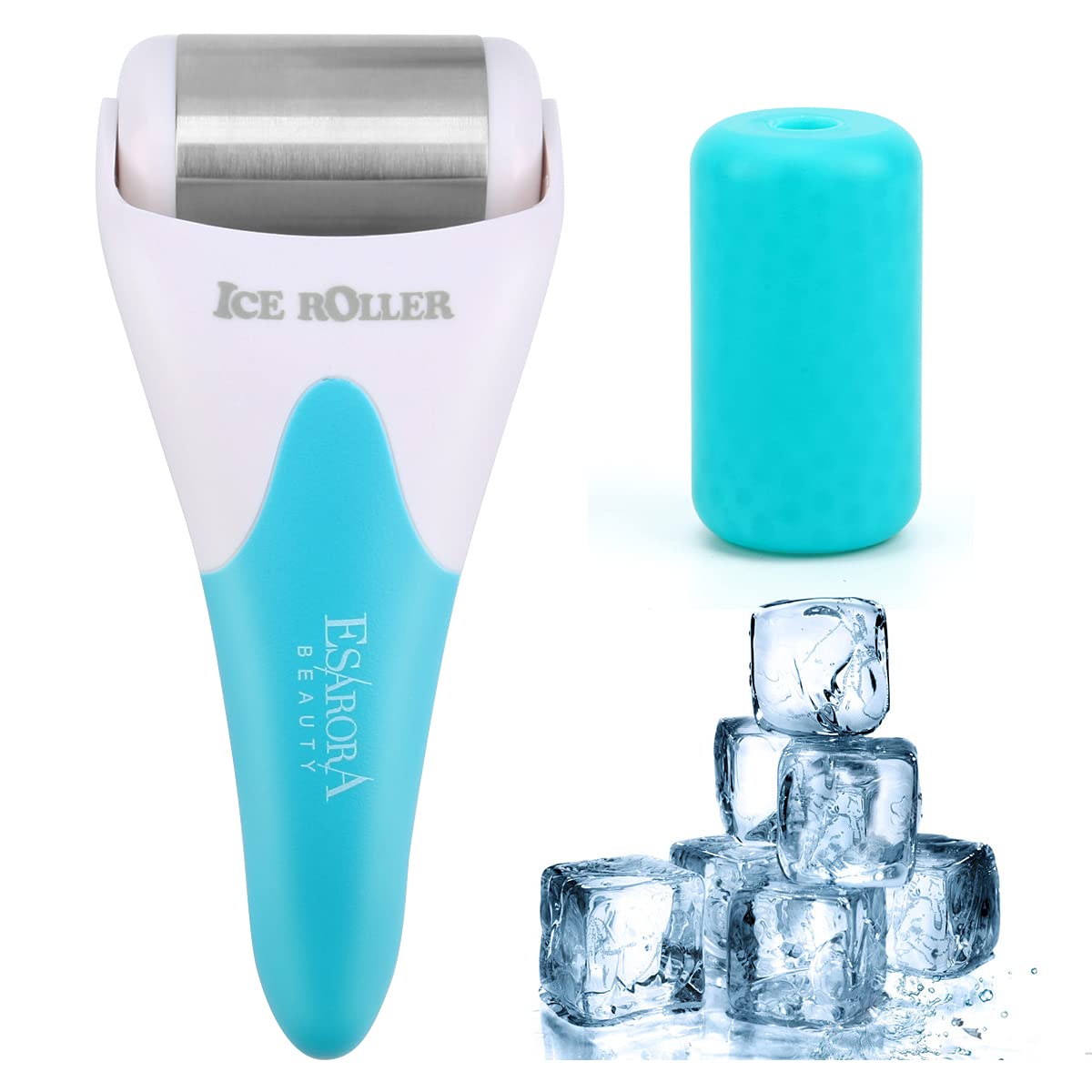 ESARORA Ice Roller for Face & Eye, Puffiness, Migraine, Pain Relief and Minor Injury, Skin Care Products, Blue