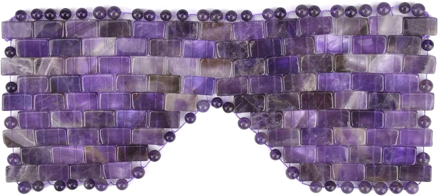 Jade Eye Mask Cooling Sleep Mask 100% All Natural Jade Stone Eye Mask for Hot & Cold Anti Aging Therapy, Headache and Migraine Relief Weighted Eye Mask