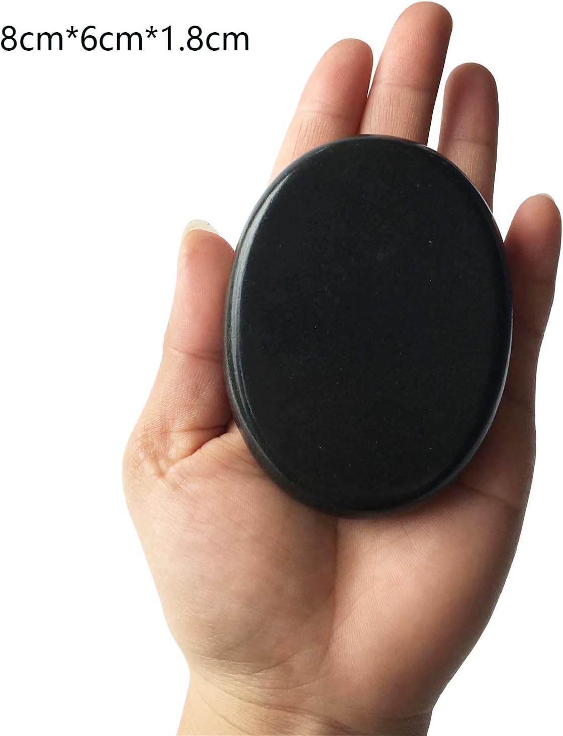 Hot Stones Massage Set,6 Piece Set Oval hot Stone 3.15x2.36x0.7 inches.Basalt Home spa, Relaxation, Massage Treatment