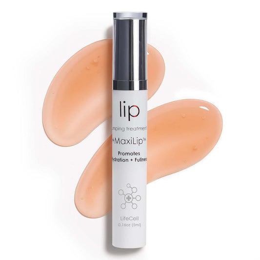 LifeCell Lip Plumping Treatment – Glossy Balm with MaxiLip Peptides for Fuller, Smoother Lips – Hydrating, Non-Irritating, Fragrance-Free Lip Care for All Skin Types