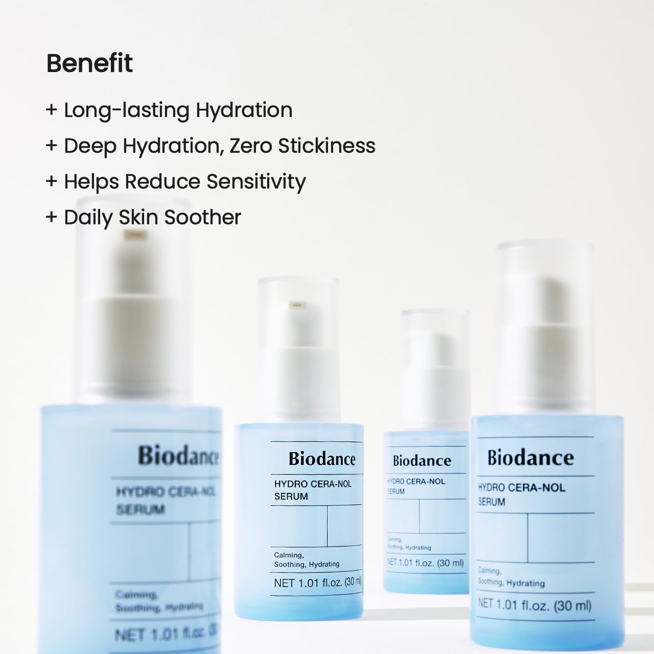 BIODANCE Hydro Cera-Nol Serum, Hydrating, Quick Soothing Effect, Redness Reducing, Hydration Boost Serum for Sensitive Skin, Korean Skincare | 1.01 fl.oz x 1 ea