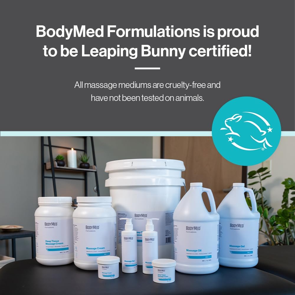 BodyMed Formulations Deep Tissue Massage Cream, 5 gal. – Fragrance-Free, All-Natural Cream for Massage Therapy – Leaping Bunny Certified – with Arnica Extract & Jojoba – Non-Staining, & Paraben Free