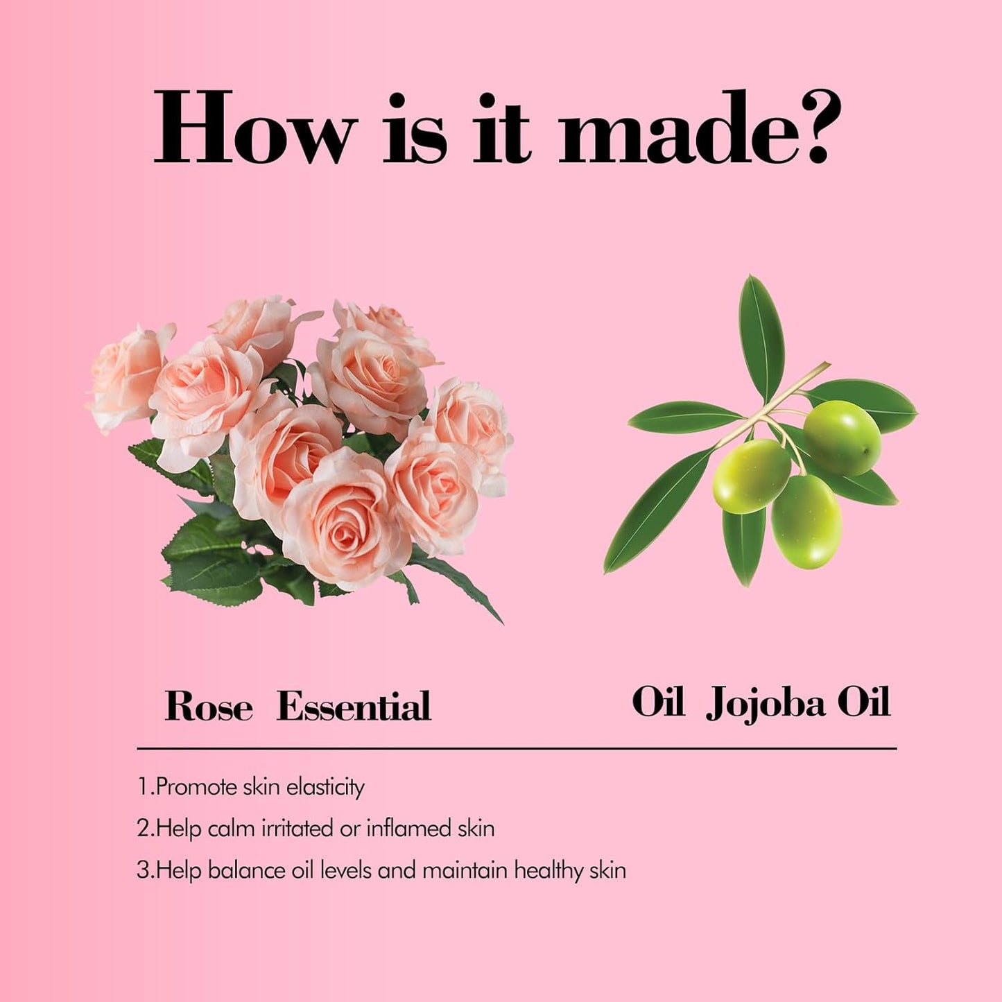 Rose Essential Oil Roll On, Mumianhua Diluted Rose Oil Touch Essential Oil, Aromatherapy Roller Oil for Skin, Body, Hair, Women,Men,Relaxation, Mood Balance, Massage 0.33 Fl Oz