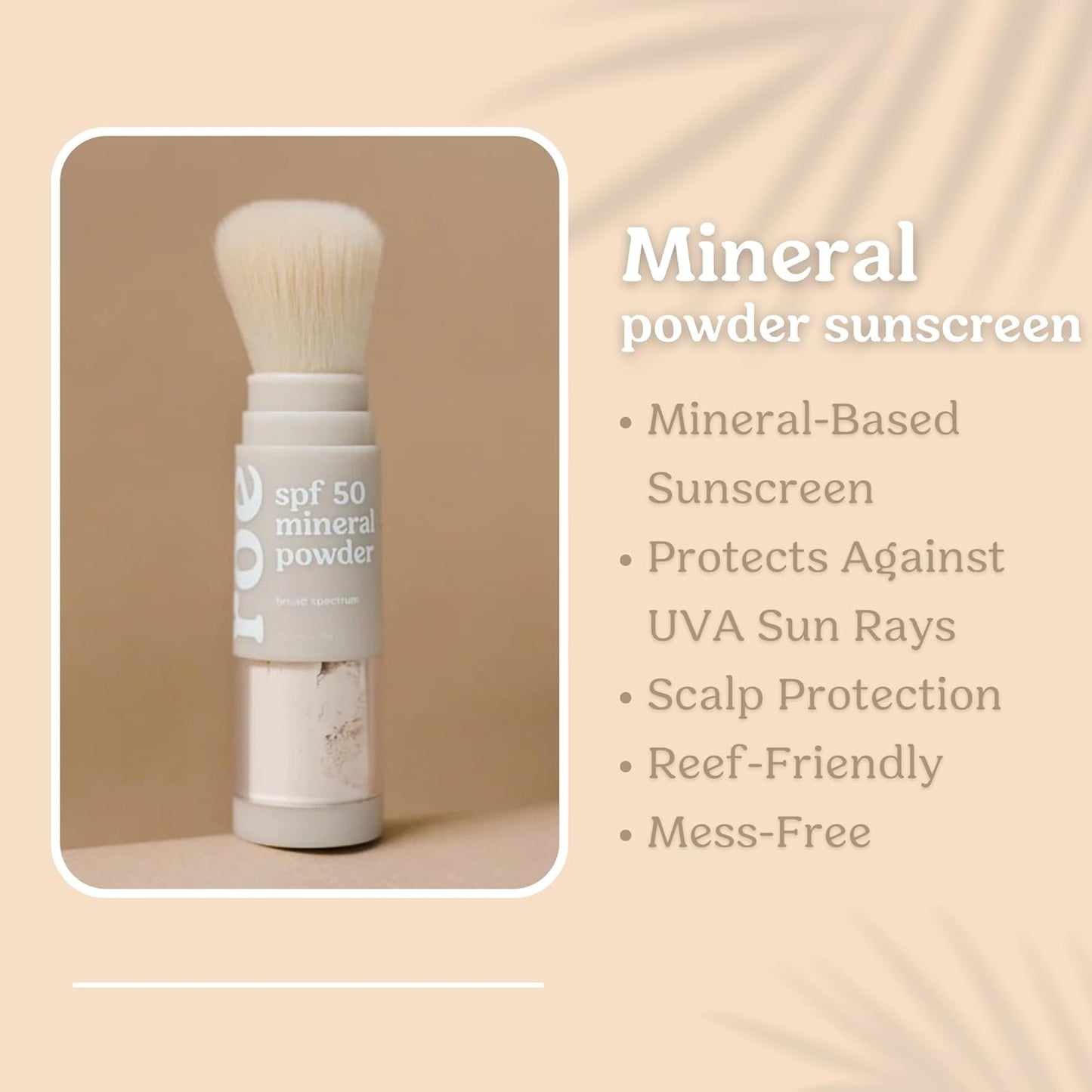 Roe Wellness- Kids SPF 50 Brush On Mineral Sunscreen Powder EWG, Reef-Friendly, Easy to Apply for Kids, Babies & Parents