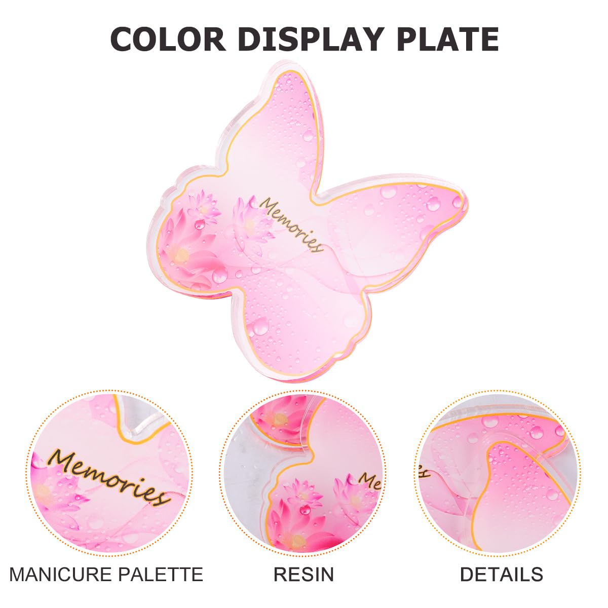 Resin Nail Art Palette: 2PCS Nail Art Palette Makeup Resin Mixing - Makeup Plate Nail Plates for Nail Art Nail Tip Holder Nail Art Display
