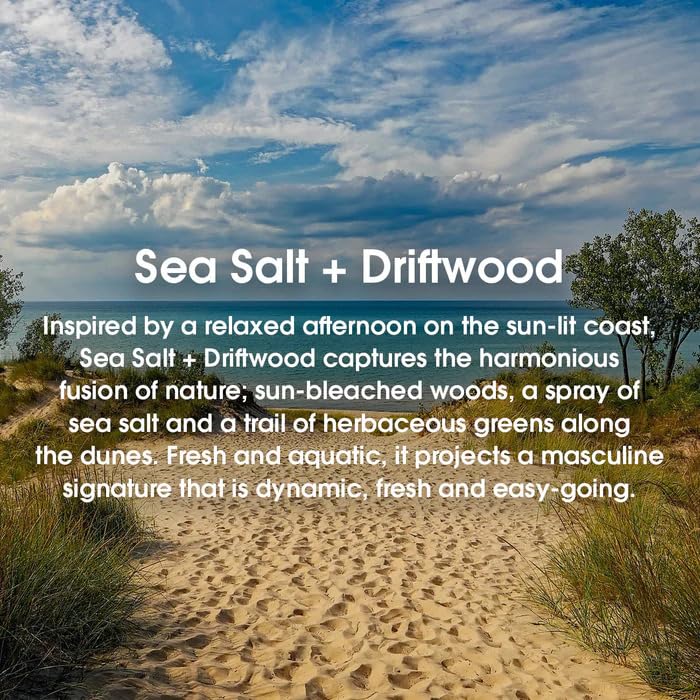 Huron Shower Kit - Shampoo, Conditioner, & Body Wash For Men - Sea Salt + Driftwood Scent - Hydrating & Nourishing Men’s Shampoo & Conditioner